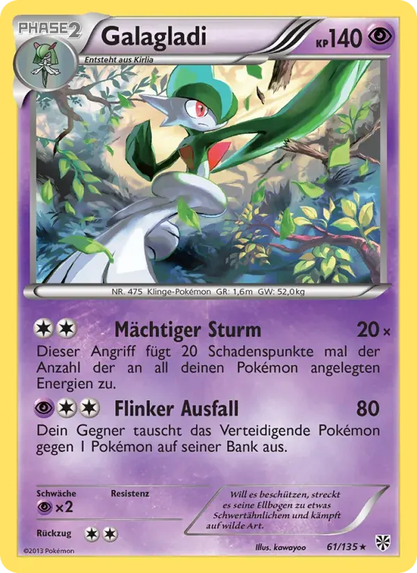 Galagladi — Plasma-Sturm 61 German Pokémon card
