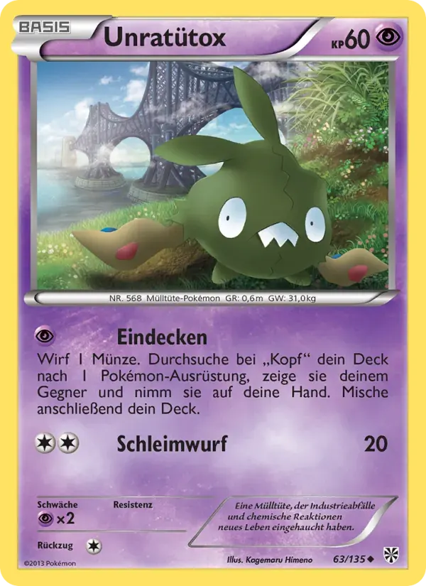 Unratütox — Plasma-Sturm 63 German Pokémon card