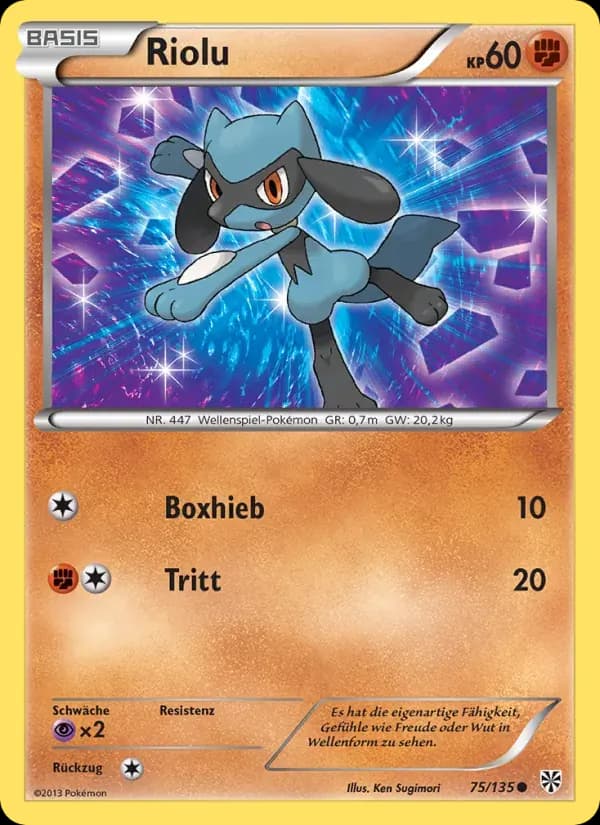 Riolu — Plasma-Sturm 75 German Pokémon card