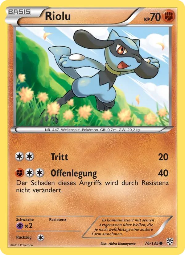 Riolu — Plasma-Sturm 76 German Pokémon card