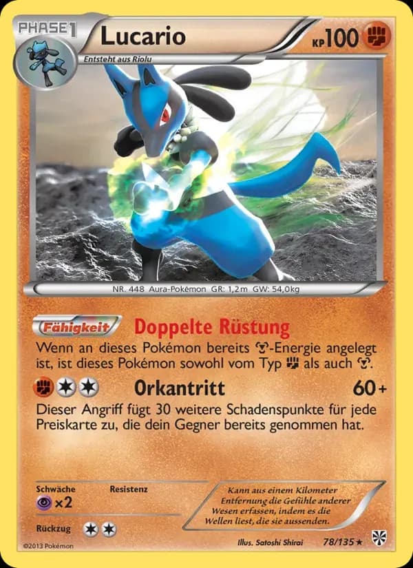 Lucario — Plasma-Sturm 78 German Pokémon card