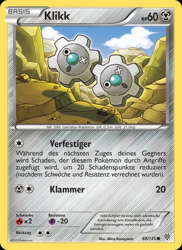 Klikk — Plasma-Sturm 88 German Pokémon card