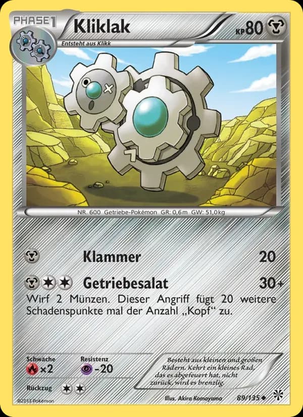 Kliklak — Plasma-Sturm 89 German Pokémon card