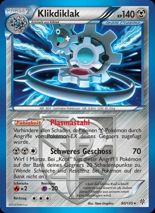 Klikdiklak — Plasma-Sturm 90 German Pokémon card