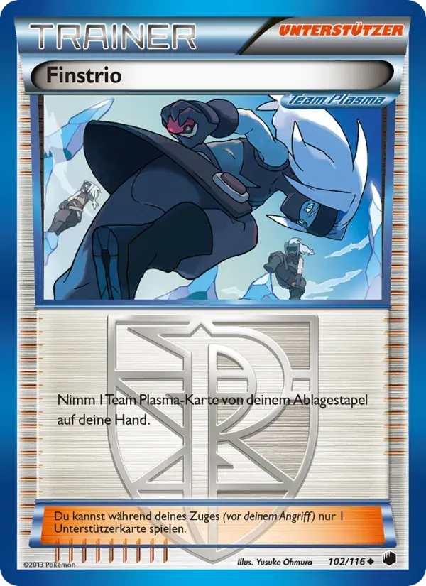 Finstrio — Plasma-Frost 102 German Pokémon card