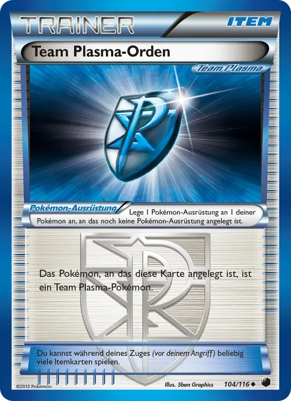 Team-Plasma-Orden — Plasma-Frost 104 German Pokémon card