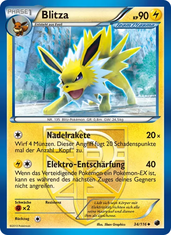 Blitza — Plasma-Frost 34 German Pokémon card
