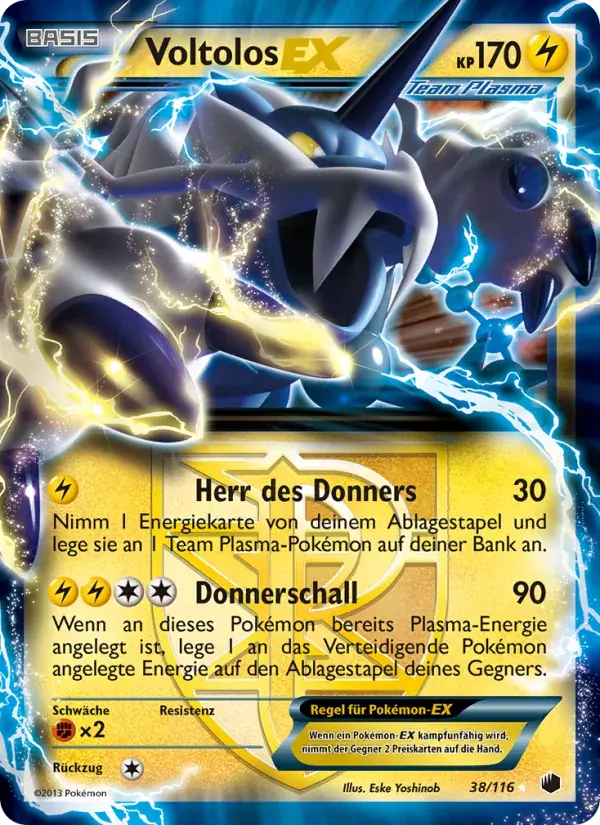 Voltolos-EX — Plasma-Frost 38 German Pokémon card
