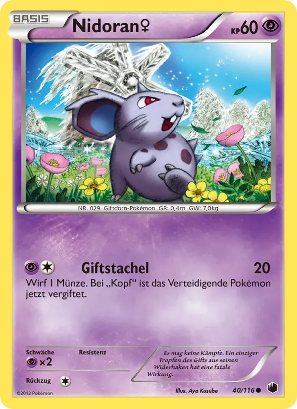 Nidoran♀ — Plasma-Frost 40 German Pokémon card
