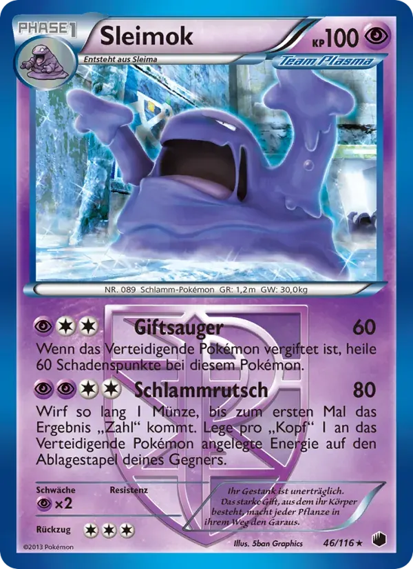 Sleimok — Plasma-Frost 46 German Pokémon card