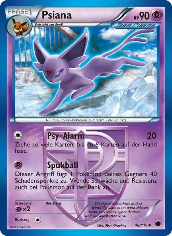 Psiana — Plasma-Frost 48 German Pokémon card