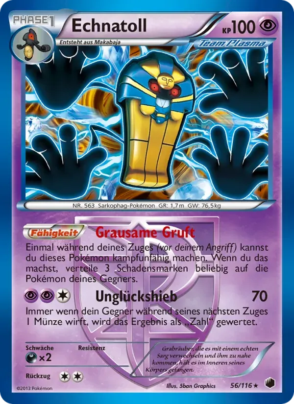 Echnatoll — Plasma-Frost 56 German Pokémon card
