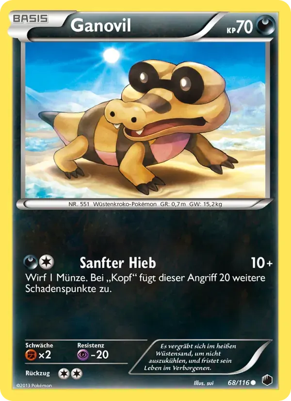Ganovil — Plasma-Frost 68 German Pokémon card