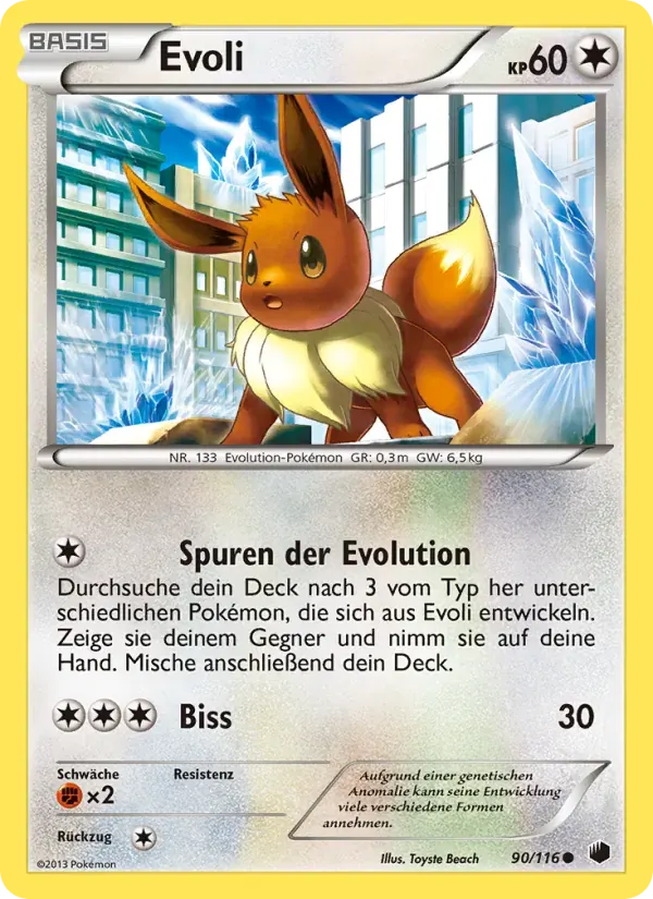 Evoli — Plasma-Frost 90 German Pokémon card