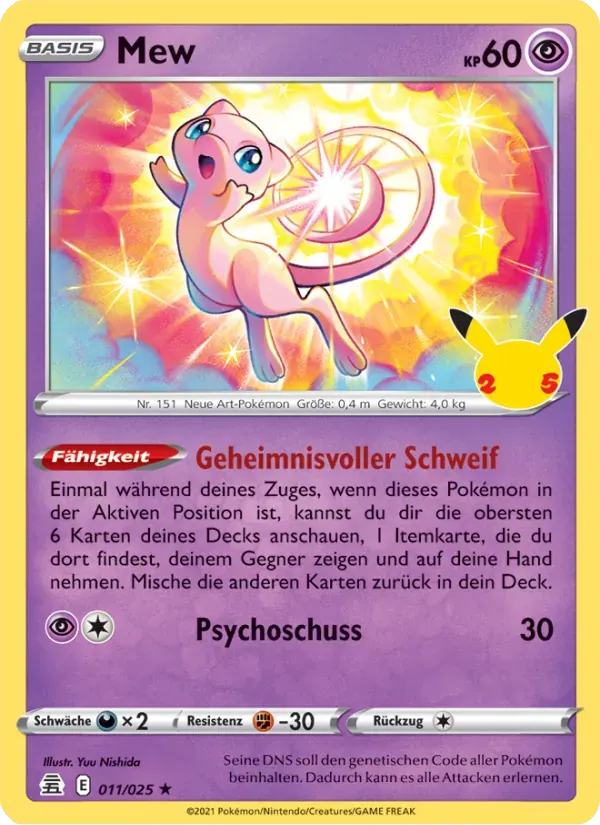 Mew — Celebrations 11 German Pokémon card