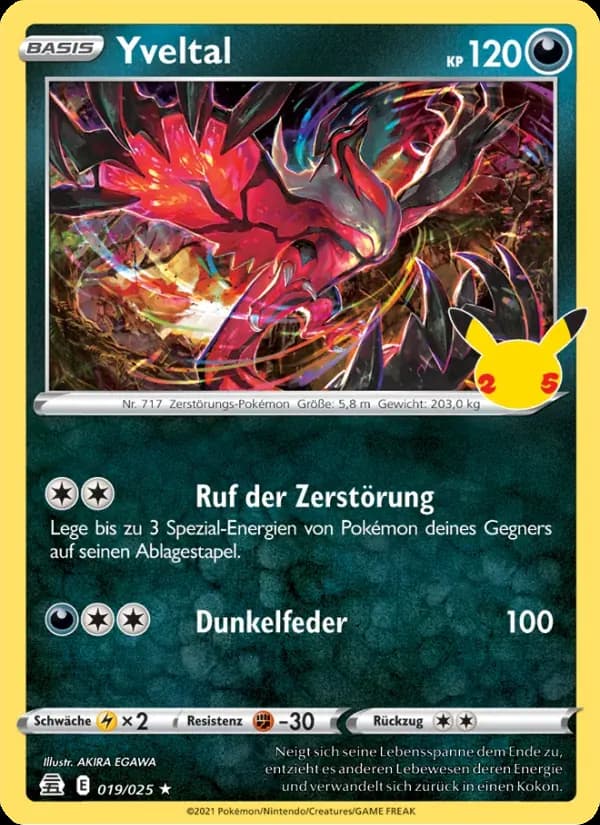 Yveltal — Celebrations 19 German Pokémon card