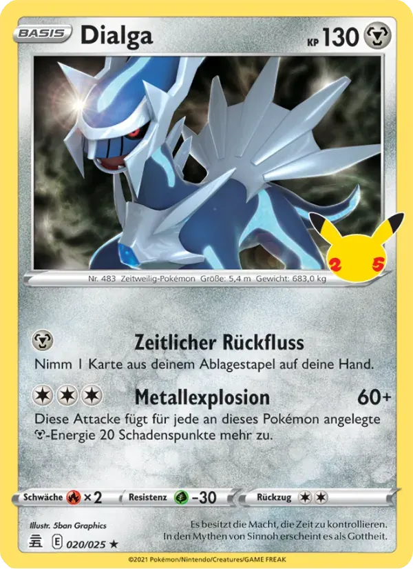 Dialga — Celebrations 20 German Pokémon card