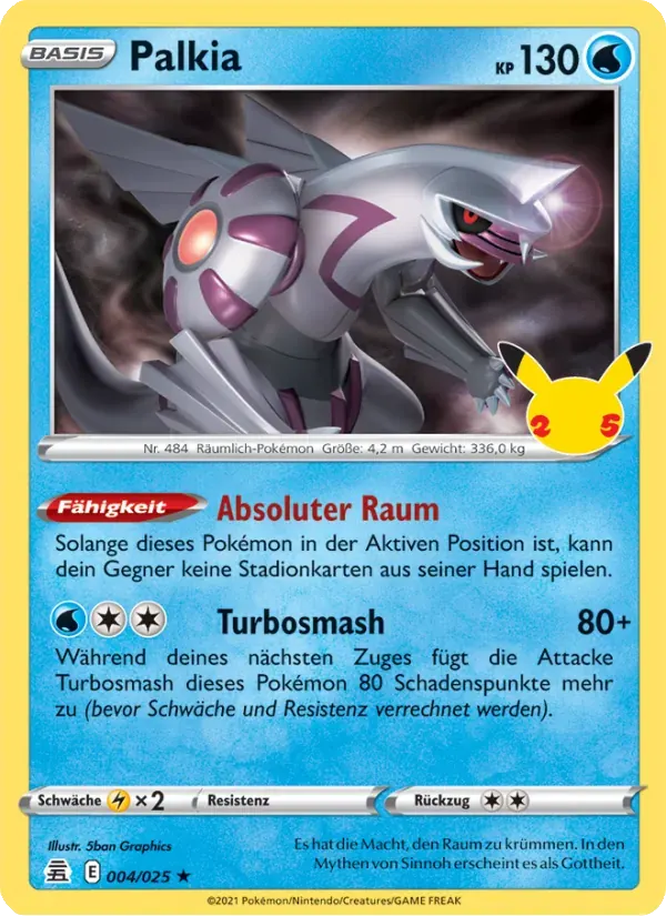 Palkia — Celebrations 4 German Pokémon card