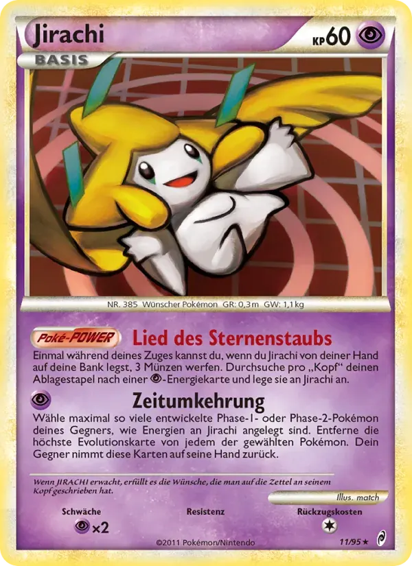 Jirachi — Ruf der Legenden 11 German Pokémon card