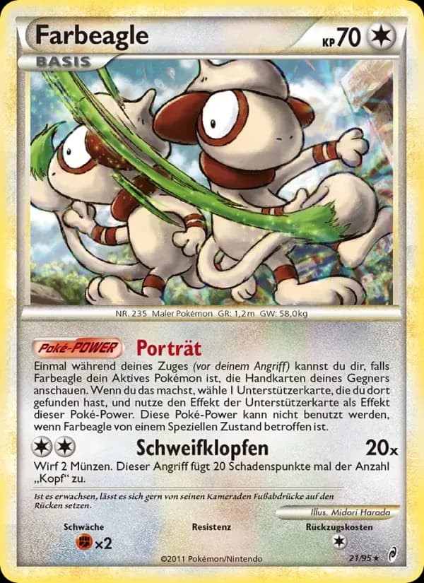 Farbeagle — Ruf der Legenden 21 German Pokémon card