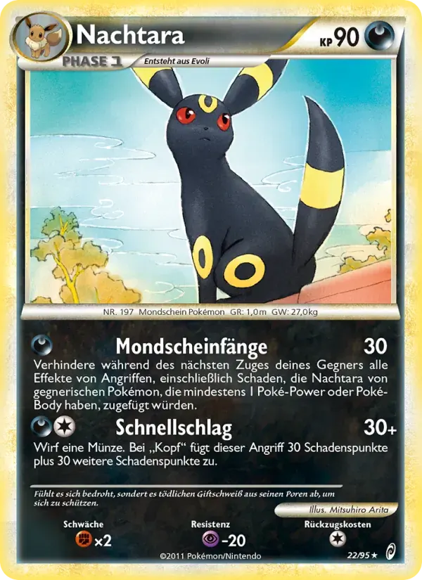 Nachtara — Ruf der Legenden 22 German Pokémon card