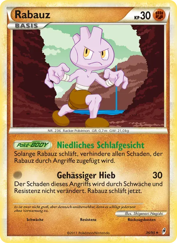 Rabauz — Ruf der Legenden 36 German Pokémon card
