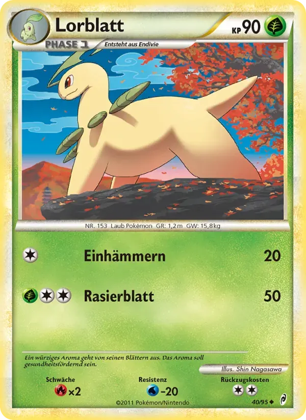 Lorblatt — Ruf der Legenden 40 German Pokémon card