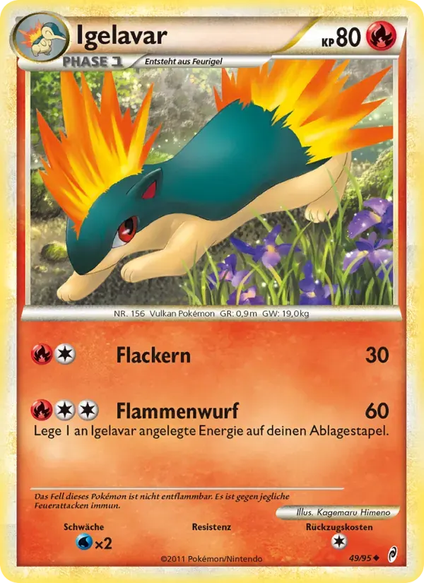 Igelavar — Ruf der Legenden 49 German Pokémon card