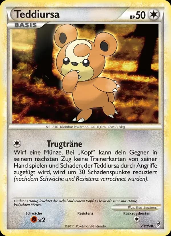 Teddiursa — Ruf der Legenden 73 German Pokémon card