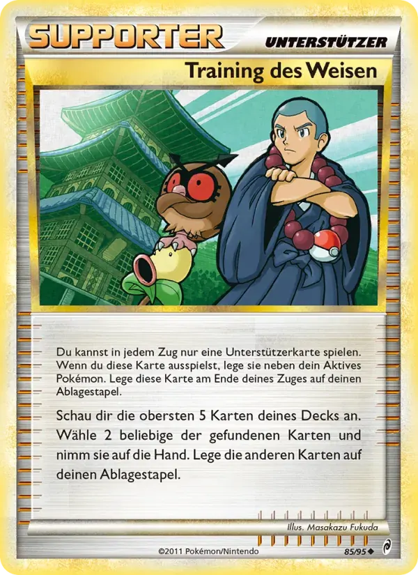 Training des Weisen — Ruf der Legenden 85 German Pokémon card