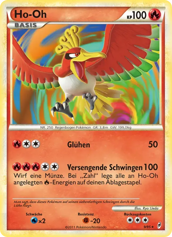 Ho-Oh — Ruf der Legenden 9 German Pokémon card