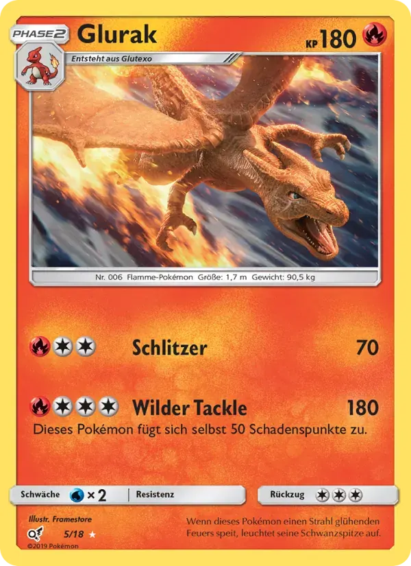 Glurak — Meisterdetektiv Pikachu 5 German Pokémon card