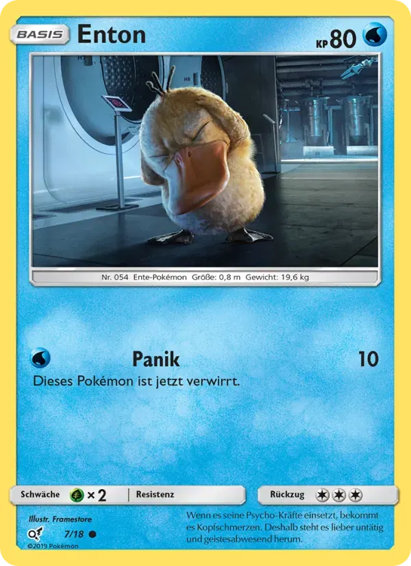 Enton — Meisterdetektiv Pikachu 7 German Pokémon card