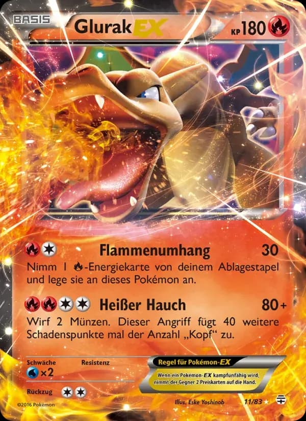 Glurak-EX — Generationen 11 German Pokémon card