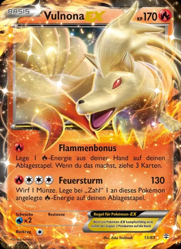 Vulnona-EX — Generationen 13 German Pokémon card