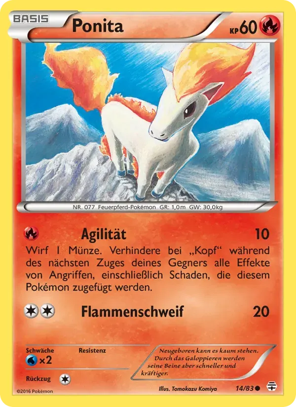 Ponita — Generationen 14 German Pokémon card