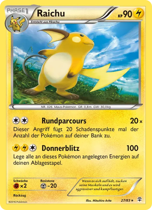 Raichu — Generationen 27 German Pokémon card