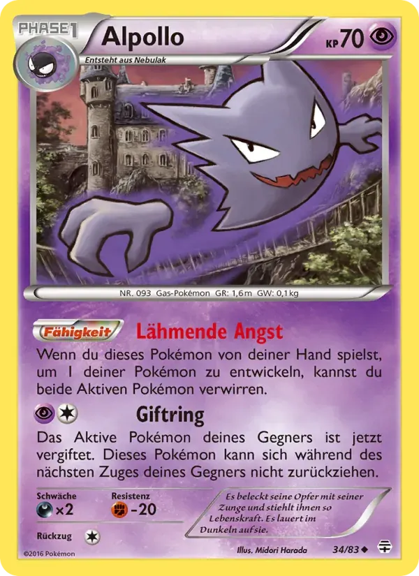 Alpollo — Generationen 34 German Pokémon card