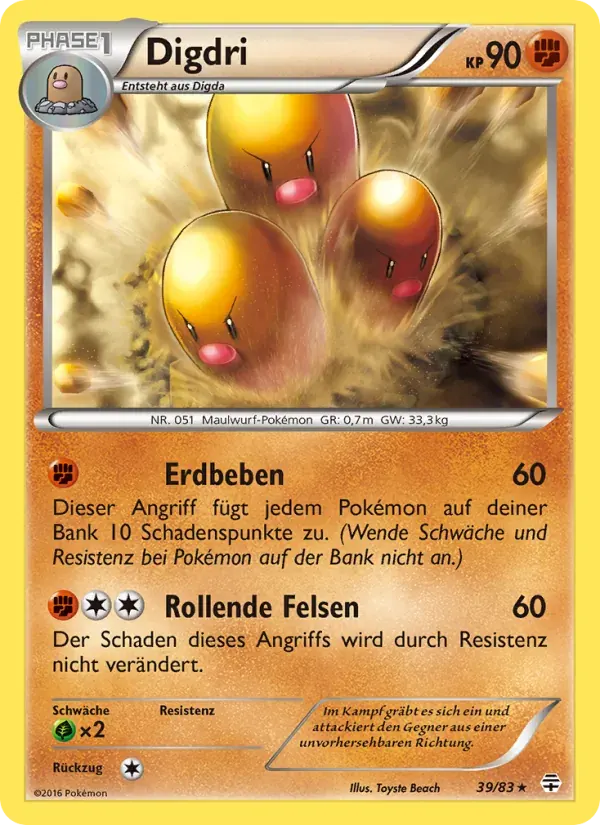 Digdri — Generationen 39 German Pokémon card