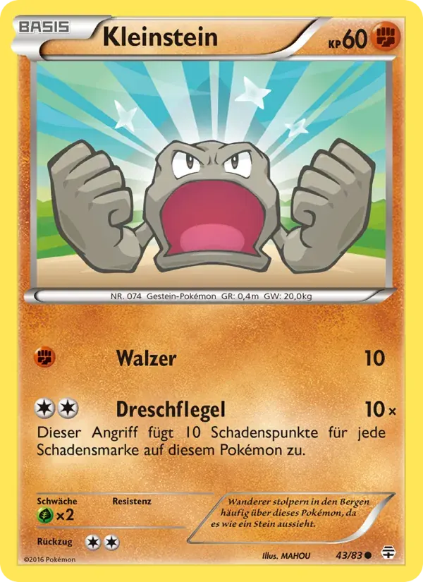 Kleinstein — Generationen 43 German Pokémon card
