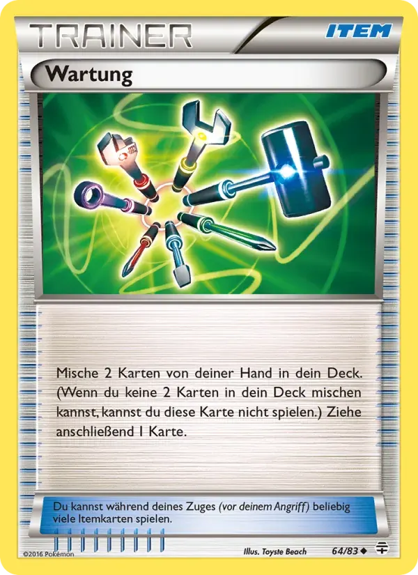 Wartung — Generationen 64 German Pokémon card