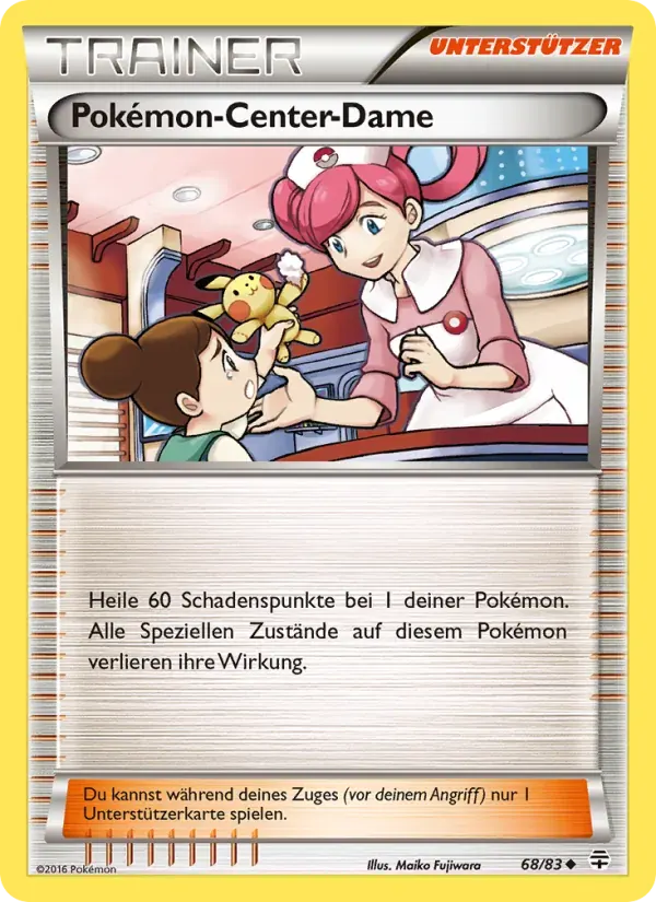 Pokémon-Center-Dame — Generationen 68 German Pokémon card
