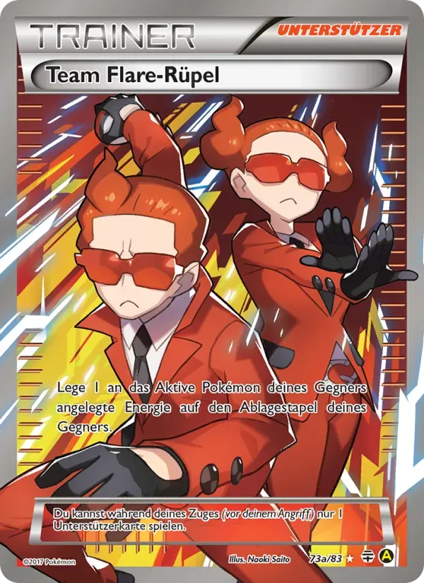 Team Flare-Rüpel — Generationen 73 German Pokémon card