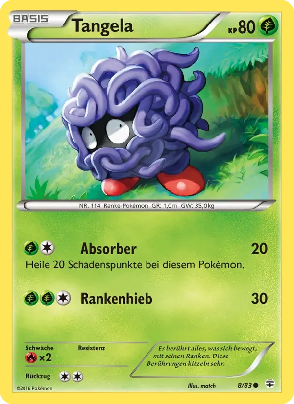 Tangela — Generationen 8 German Pokémon card