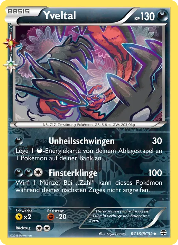 Yveltal — Generationen RC16 German Pokémon card