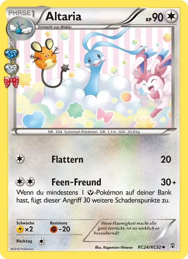 Altaria — Generationen RC24 German Pokémon card