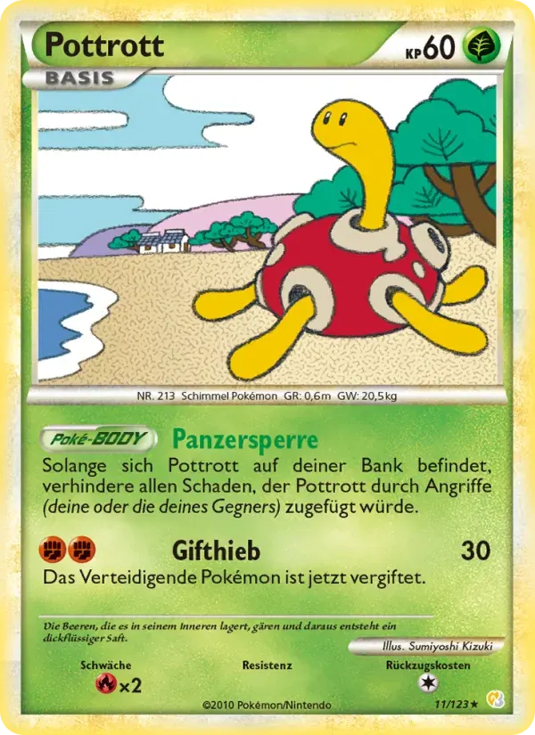 Pottrott — HeartGold SoulSilver 11 German Pokémon card