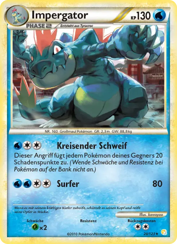 Impergator — HeartGold SoulSilver 20 German Pokémon card