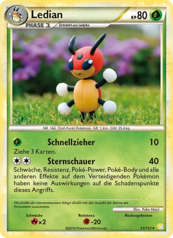 Ledian — HeartGold SoulSilver 25 German Pokémon card