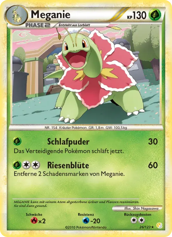 Meganie — HeartGold SoulSilver 26 German Pokémon card